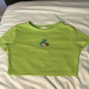 Top, brand: SHEIN, color green